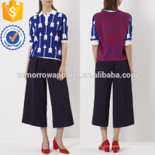 Blau &amp; Weiß Signature Arrows Polo-Shirt Herstellung Großhandel Mode Frauen Bekleidung (TA4009B)